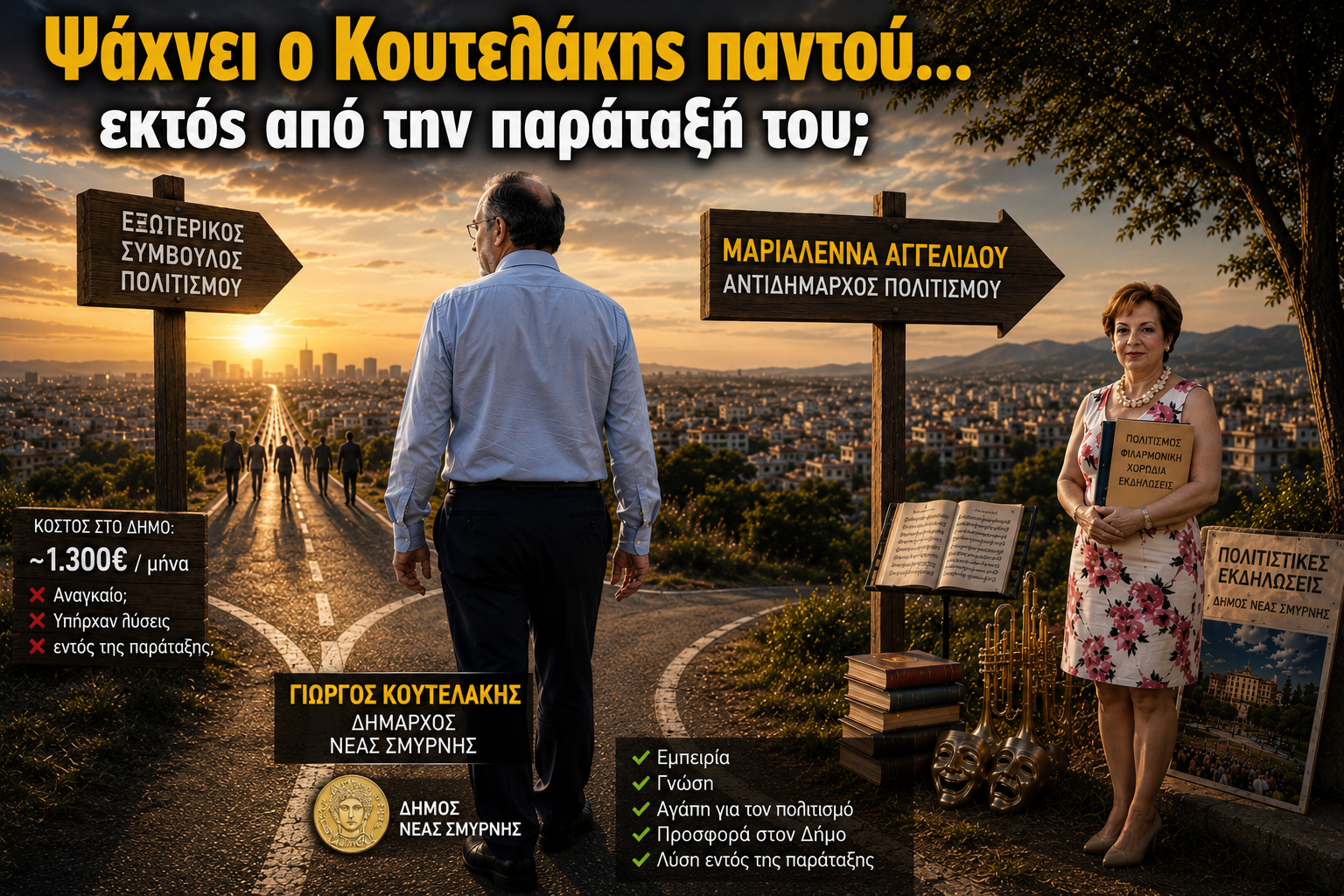 Εξωτερικός Σύμβουλος πολιτισμού ή Αντιδήμαρχος πολιτισμού ; Ο Κουτελάκης δεν έψαξε σωστά εντός της παράταξης του